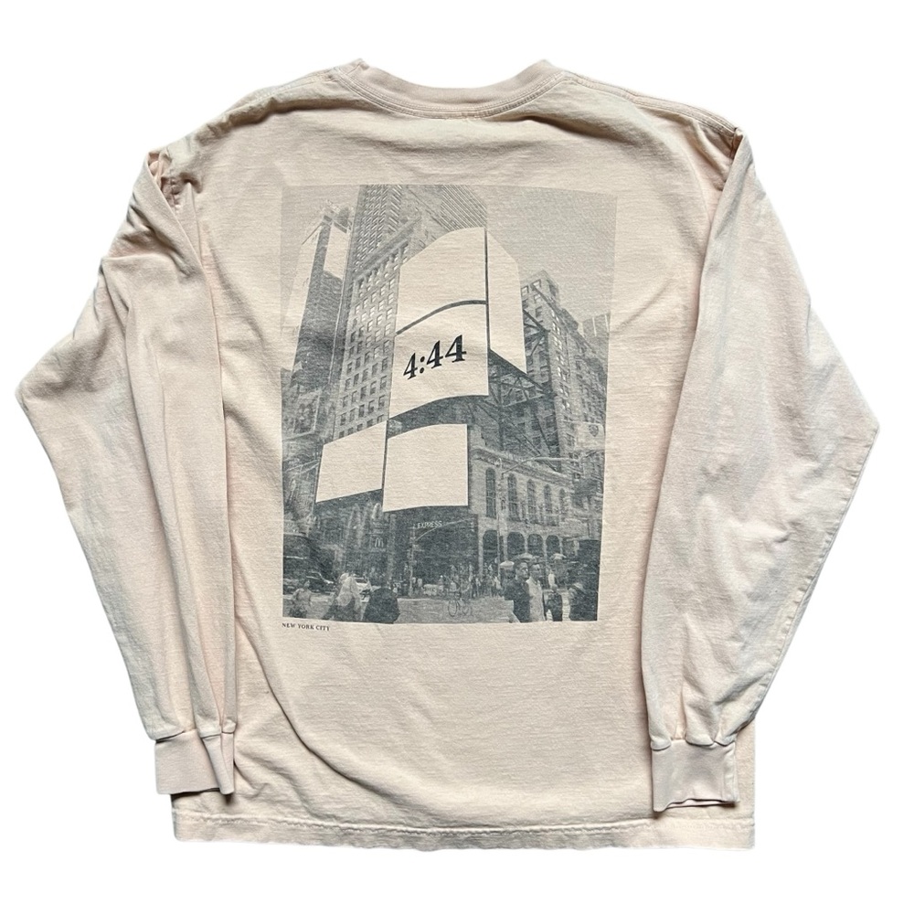Jay-Z 4:44 Tour - Long Sleeve Crewneck T-Shirt Beige - Size Large